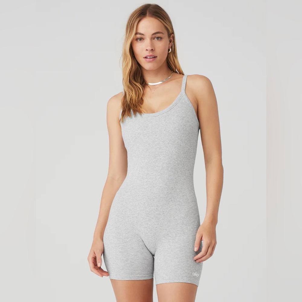 Alo Yoga Seamless Ribbed Mellow Onesie Romper - NWOT